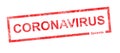 Coronavirus epidemia in red stamp illustration Royalty Free Stock Photo