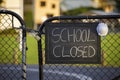 Coronavirus fears close schools worldwide amid the virus pandemic outbreak, school closed or shutdown concept