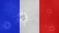 Coronavirus, flag of France