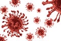 Coronavirus or Flu virus isolated - Microbiology And Virology Concept. Royalty Free Stock Photo