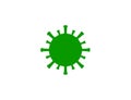 Coronavirus green icon on a white background