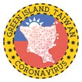 Coronavirus in Green Island, Taiwan sign.