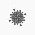 Coronavirus icon, covid-19 illustration, virus vector, bacteria icon