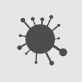 Coronavirus icon. Covid 19 pandemic symbol. Simple isolated pictogram
