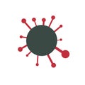 Coronavirus icon. Covid 19 pandemic symbol. Simple isolated virus pictogram