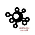 Coronavirus icon. Danger bacterium isolated on white background. Simple vector illustration