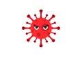 Coronavirus icon illustration, covid-19 emoji