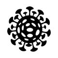 Coronavirus icon isoalted on white background. 2019-nCov novel coronavirus concept. Asian flu outbreak symbol