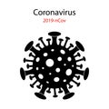 Coronavirus icon on isolated background. Corona virus pandemic. Allergy virus sign. Pandemic iilustration. Bacterial infection