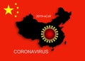 Coronavirus icon, 2019-nCov novel coronavirus concept resposible for asian flu outbreak and coronaviruses influenza as dangerous Royalty Free Stock Photo