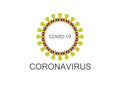 Coronavirus icon, 2019-nCov novel coronavirus concept resposible for asian flu outbreak and coronaviruses influenza as dangerous Royalty Free Stock Photo