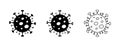 Coronavirus icon set. 2019-ncov symbols for infographic or website