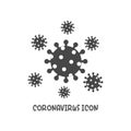 Coronavirus icon simple flat style vector illustration Royalty Free Stock Photo