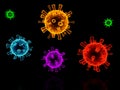 coronavirus identified after colors Royalty Free Stock Photo