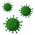 Coronavirus image isolated on white background. Vector cartoon flat illustration