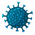 Coronavirus image isolated on white background. Vector cartoon flat illustration