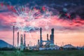 Coronavirus Impact Influence Oil and Gas Industry, Covid 19 Disease Epidemic Effect to Oil Refinery Industrial and Stock Exchange Royalty Free Stock Photo