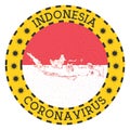 Coronavirus in Indonesia sign.