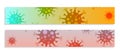 Coronavirus infection spread wide banners set