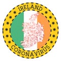 Coronavirus in Ireland sign.