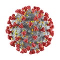 Coronavirus isolated on white background, 3D render