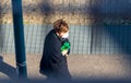 Coronavirus Italy in quarantine woman with mask