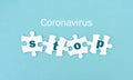 Coronavirus jigsaw puzzle Royalty Free Stock Photo