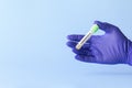 Coronavirus lab testing concept test tube in hand