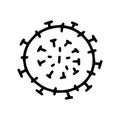 Coronavirus line black vector doodle icon design