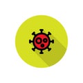Coronavirus line icon, vector illustration
