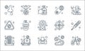 coronavirus line icons. linear set. quality vector line set such as infected lungs, tissue box, quarantine, no meat, ambulance, Royalty Free Stock Photo