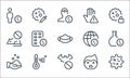 coronavirus line icons. linear set. quality vector line set such as shape, forbidden, hand, boy, celsius, mouse, global, warning, Royalty Free Stock Photo