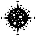 Coronavirus logo black design