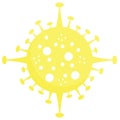 Coronavirus logo yellow design