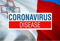 Coronavirus in Malta flag with DISEASE DISEASE Sign, 2019-nCoV Novel Coronavirus Bacteria. 3D rendering Stop Coronavirus and No