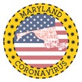 Coronavirus in Maryland sign.