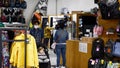 PRAGUE, CZECH REPUBLIC, JUNE 22, 2020: Coronavirus mask face clothing fashion store, backpacks, bag shop sport, market