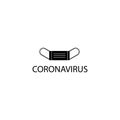 Coronavirus and medical mask sign. Virus sign protection eps ten