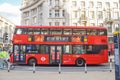 A coronavirus message on a bus in Central London