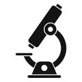 Coronavirus microscope icon, simple style