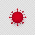 Coronavirus molecule. Corona virus Covid-19 icon. Vector Royalty Free Stock Photo