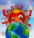 Coronavirus cartoon monster