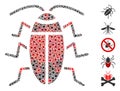 Coronavirus Mosaic Cucaracha Icon