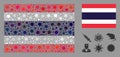 Coronavirus Mosaic Thailand Flag