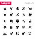 Coronavirus 2019-nCoV Covid-19 Prevention icon set intect, host, fever, coronavirus, fever
