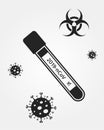 Coronavirus 2019-ncov icon set. biohazard and epidemic symbol for infographic or website Royalty Free Stock Photo