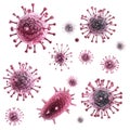 Coronavirus 2019-nCoV. Microscopic view of virus cells Royalty Free Stock Photo