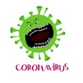 Coronavirus 2019-nCov novel coronavirus concept resposible for asian flu outbreak and coronaviruses influenza pandemic. Vector. ÃÂ¡ Royalty Free Stock Photo