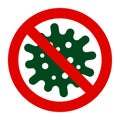 Coronavirus 2019 nCov vector stop icon. Coronavirus Covid 19 NCP, virus epidemic stop sign Royalty Free Stock Photo