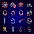 Coronavirus Neon Icons